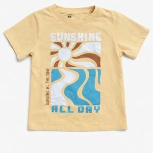 H&M Kids Sunshine Graphic Tee 3–4T Yellow